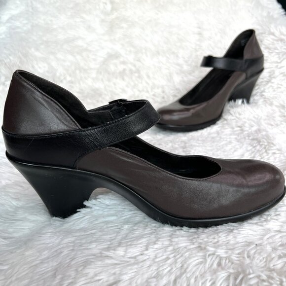 Dromedaris Nadia Mary Jane Mink Brown and Black Size 10.5 - Picture 1 of 10